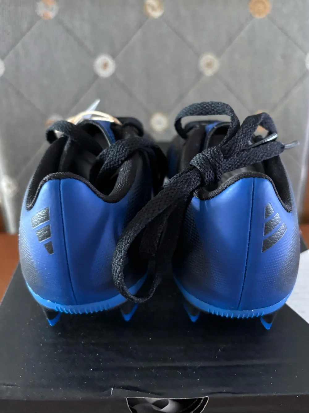 Adidas Toddler 9.5 Black and Blue Soccer Cleats